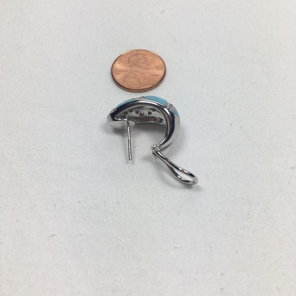 sterling Silver Diamonique Dome Earrings QVC Eric - Picture 8 of 11